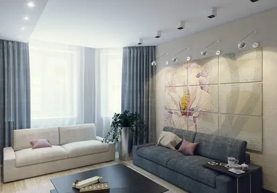 Интерьер гостиной с двумя диванами в обычной квартире (42 фото) - красивые  картинки и HD фото