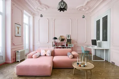 Розовый цвет в дизайне интерьера: сочетание цветов, идеи оформления, 50+  реальных фото