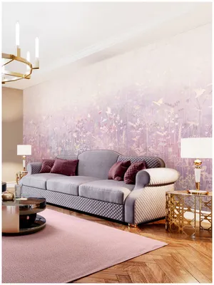 Розовый диван в интерьере гостиной - 77 фото