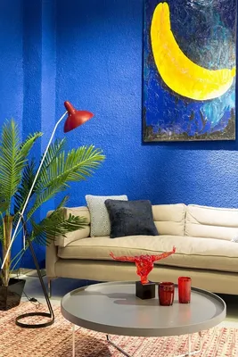 Синяя гостиная: правильное использование синего в интерьере: фото идей  дизайна