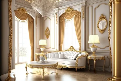Гостиная в золотых тонах: идеи дизайна золотистого интерьера, шторы