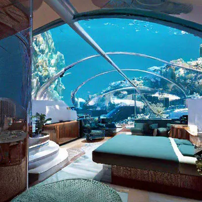 Гостиницы под водой со стеклянными …» — создано в Шедевруме