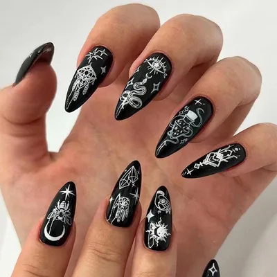 Gothic Cross Fake Nails