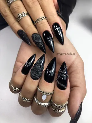 Готические ногти gothic nails | Gothic nails, Goth nails, Gothic nail art