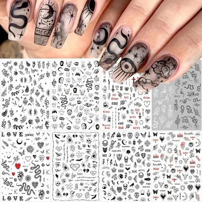 Gothic Occult Witchy Demon Satanic Press on Nails - Etsy
