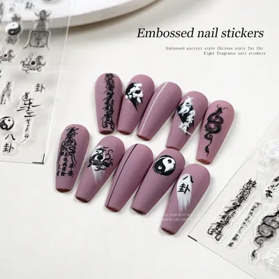 Halloween Gothic Press On False Nails - Spiderweb Pattern Long False Nail  Tips | Top Quality Fake Nails for Sale