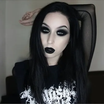 All black 'Obsidian | Goth makeup, Black goth makeup, Gothic makeup