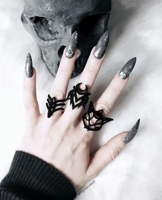 gothic manicure/готический маникюр | Маникюр, Готический