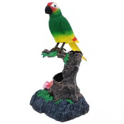 Купить Говорящие попугаи птицы электронные домашние животные офис украшения  дома с функцией записи и воспроизведения держатели ручек детские игрушки  рождественские подарки на день рождения | Joom
