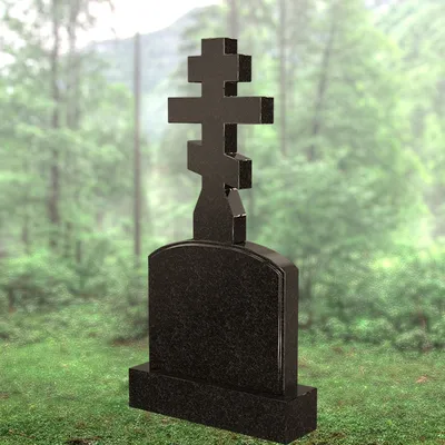 Памятник из гранита в виде креста из гранита разных пород. Скидки!