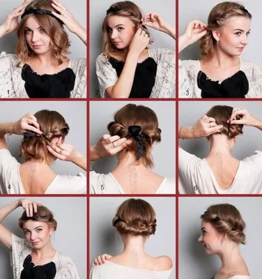 Прическа в греческом стиле: как сделать (видео). Greek-style hairstyle for  medium hair. - YouTube