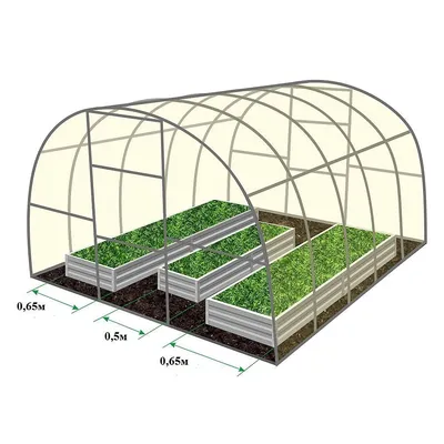 Грядки в теплицу «Усиленные» с полимерным покрытием (высота 15 см) - Завод  оцинкованных грядок