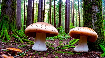 Съедобные грибы в лесу стоковое изображение. изображение насчитывающей  грибок - 158589709
