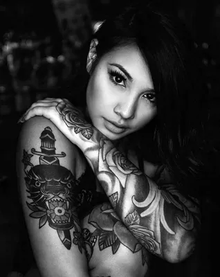 Маска девушка временная татуировка рукав для женщин мужчин на полную руку  пистолет сексуальный цветок татуировка наклейка поддельная монахиня Череп  Черная Татуировка паста | AliExpress