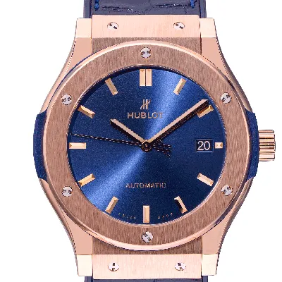 Часы Hublot Classic Fusion Blue King Gold 511.OX.7180.LR (31550) купить в  Москве, выгодная цена - ломбард на Кутузовском