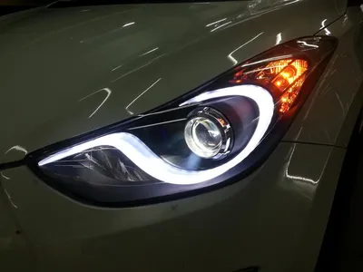 Hyundai Elantra MD передние фары Led тюнинг оптика (под ксенон)  (ID#50719923), цена: 23400 ₴, купить на Prom.ua