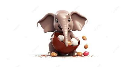Слону мешают яйца идти» — создано в Шедевруме