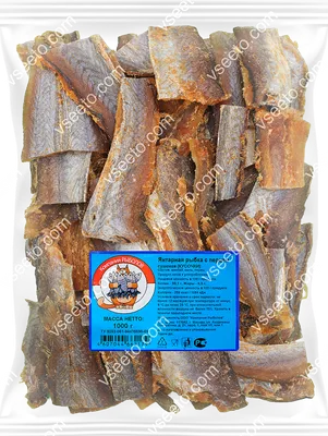 Янтарная рыбка с перцем (кусочки) сушено-вяленая 1 кг 1/10 Донской  рыбокомбинат