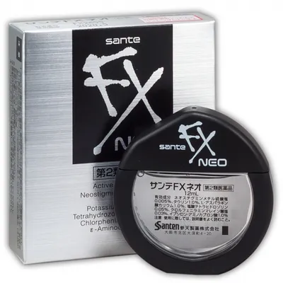 SANTEN Sante Капли для глаз японские тонизирующие с таурином, индекс  свежести 5 Fx Neo Silver, 12мл. купить в интернет-магазине