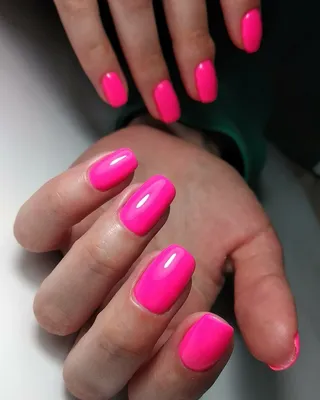 Яркий маникюр, однотонные ногти, розовые ногти | Nails, Nail art, Beauty  make up