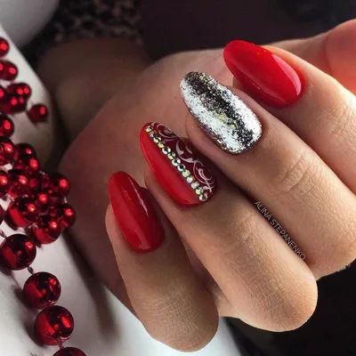 140+ Red Nail Art Designs 2018. Cute Nail Art Ideas for a Red Manicure. (2)  | Red nail art designs, Red nail designs, Red acrylic nails