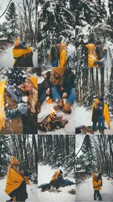 Идеи для фотосессии на природе зимой в преддверии Нового года