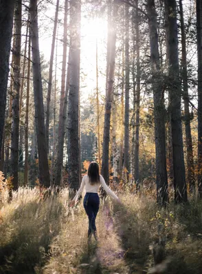 Фото идеи в осеннем лесу ✨🌳 • Сохраняй и не теряй ❤️❤️ • #фотоидеи |  Instagram