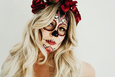 Макияж на Хэллоуин 2022 для девушек: топ-18 страшных и красивых идей  Хэллоуинского грима и мейкапа с фото