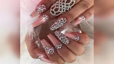 Шикарный дизайн ногтей со стразами 2022 / Топовые идеи маникюра /Chic nail  design with rhinestones - YouTube