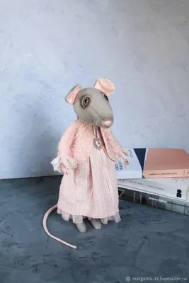 Мягкая игрушка Крыса белая с розовыми лапками Abtoys 19 см - цена, фото,  характеристики