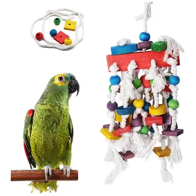 Игрушка Осьминог для попугаев с колокольчиком 25 см - AQUAmaniya