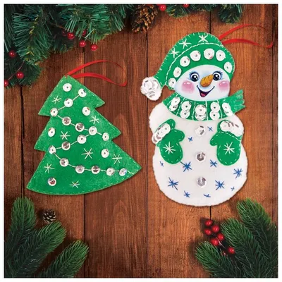 Новогодние игрушки из фетра, \"Елочка\", цвет зеленый, 1 шт (ID#388705435),  цена: 45 ₴, купить на Prom.ua