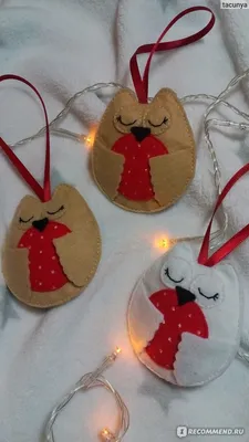 Новогодние игрушки из фетра \"Снеговик и Елочка\" — купить в  интернет-магазине по низкой цене на Яндекс Маркете