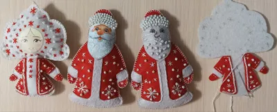 Набор елочных игрушек из фетра «Новогодние персонажи» — KTOTOTAM.ru —  игрушечная мастерская, корпоративные персонажи и сувенирная продукция  производство на заказ