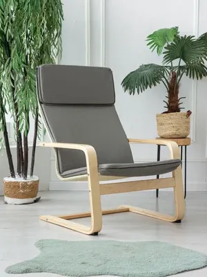 POÄNG Armchair, Knisa black - IKEA | Мягкие кресла, Кресло, Коричневый