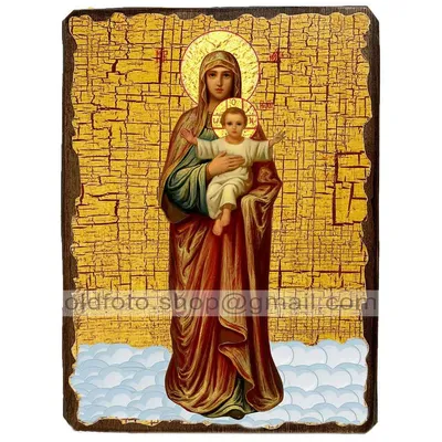 Благодатное небо икона Божией Матери на оргалите (18 х 36 см, Софрино),  цена — 0 р., купить в интернет-магазине