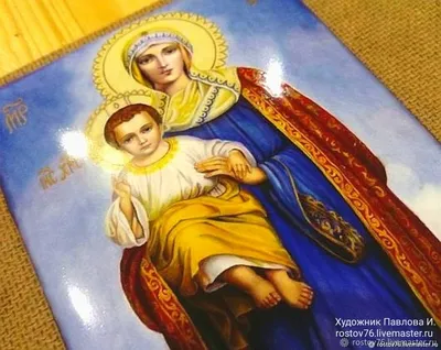 Купить живописную икону Богородица \"Благодатное Небо\"