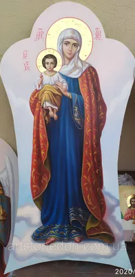 Купить икону Божья Матерь Благодатное небо под старину (23*17 см), арт  IDR-566 по выгодной цене в Москве