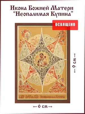 Неопалимая Купина икона Божией Матери купить в церковной лавке Данилова  монастыря