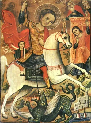 Схема вышивки «Икона Георгия Победоносца» (№825988) - Вышивка крестом