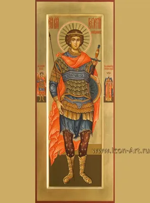 Купить икона Святого Георгия Победоносца № 02 из камня в Минске - Гливи