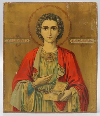 Святой целитель Пантелеймон - rusikon.ru - рукописная икона