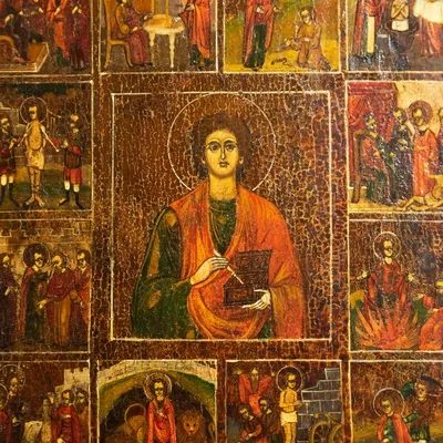 Икона Святой целитель Пантелеймон из янтаря купить в Украине по  привлекательной цене — Amber Stone