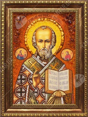 Купить икону Святой Николай Угодник Чудотворец. Рукописная большая икона.