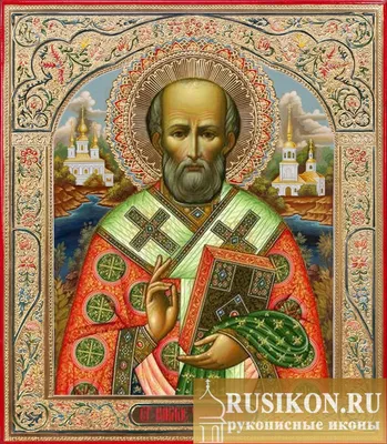 Святой Николай Чудотворец № 2 - rusikon.ru - рукописная икона
