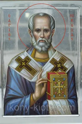 Икона Святого Николая Чудотворца - Золотое Шитье