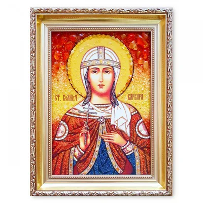 Варвара святая великомученица, икона в серебряном окладе, артикул И55070 -  купить в православном интернет-магазине Ладья