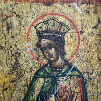 Купить старинную Икона святые мученицы Варвара и Татьяна в антикварном  магазине Оранта в Москве артикул 592-18