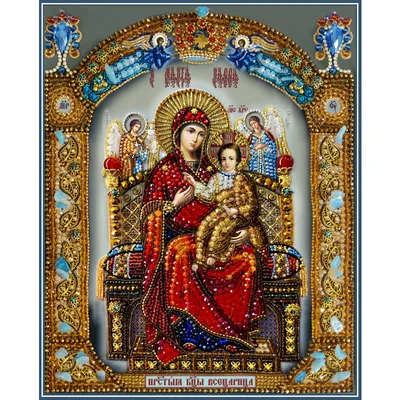 Всецарица икона Божией Матери (17 х 20,5 см), цена — 1920 р., купить в  интернет-магазине