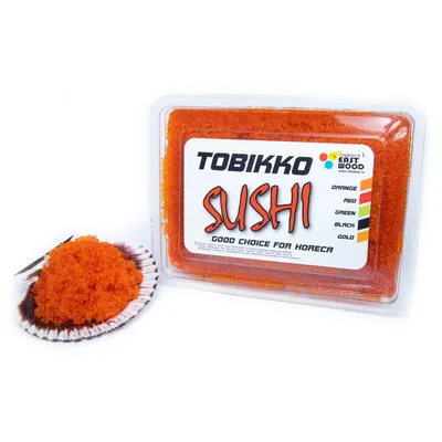 Икра Тобико (летучей рыбы) оранжевая Tobikko Sushi 500 г зам. - купить  оптом в Москве